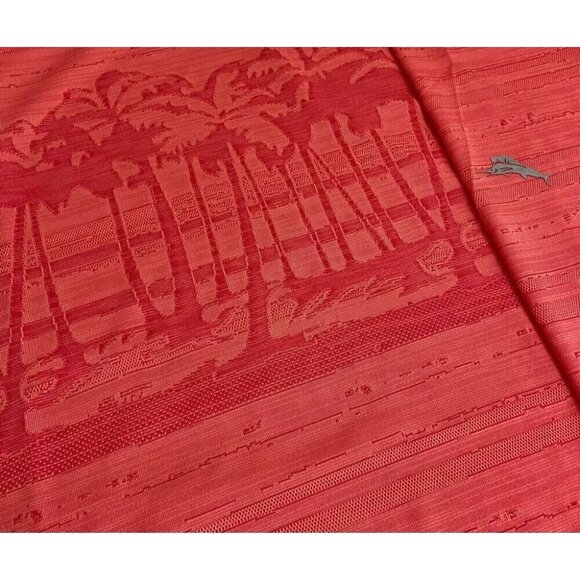 Tommy Bahama Men's Small Clarete Melon Palm Boulevard Performance Crew T-Shirt - Picture 7 of 7
